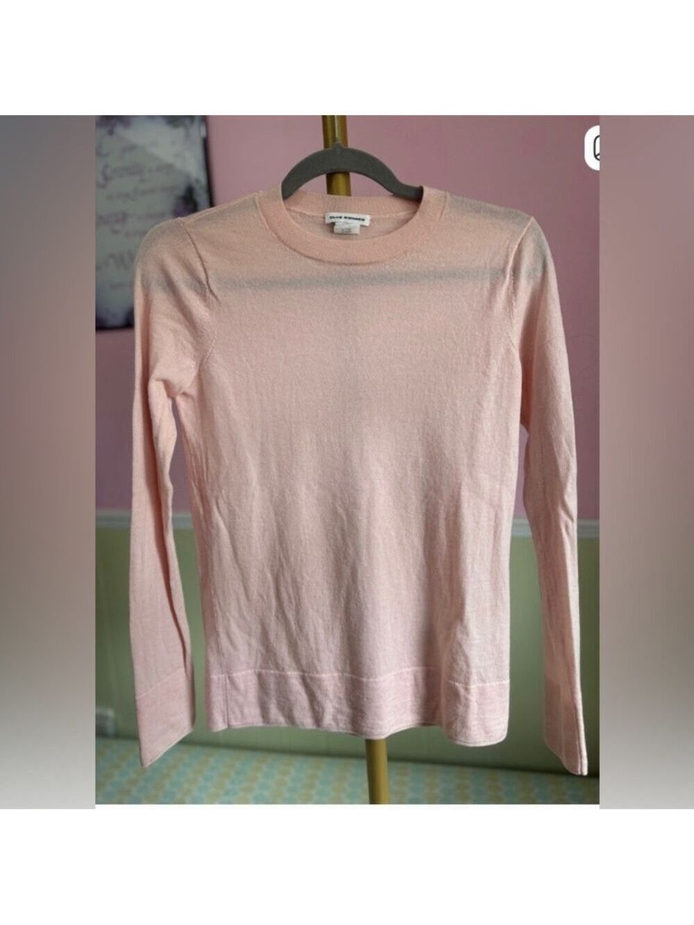 (Pink)Club Monaco. Merino crew neck. Soft pink. S